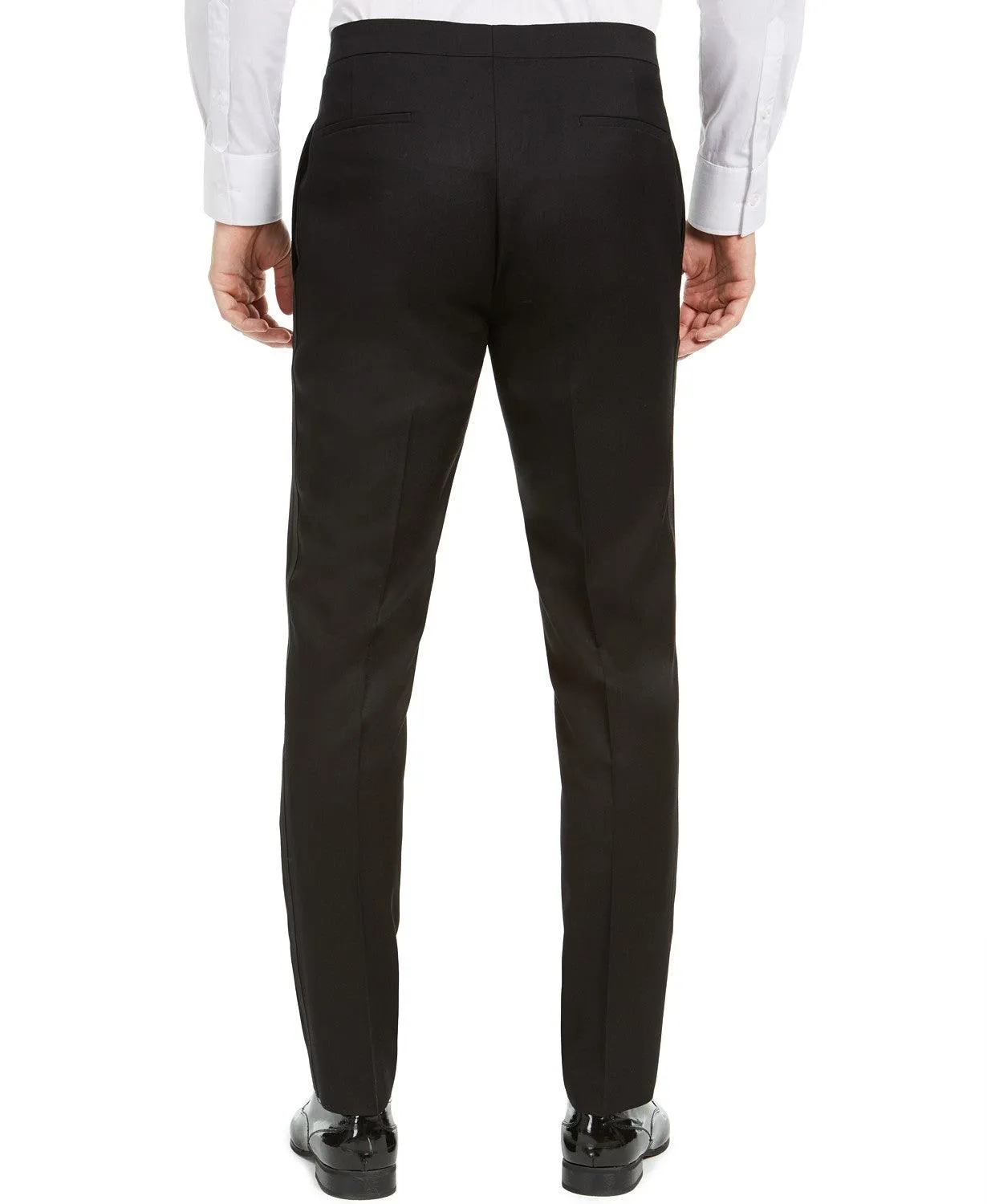 Alfani Mens Slim fit Dress Tuxedo Pants 30 / 30 Black Solid Stretch