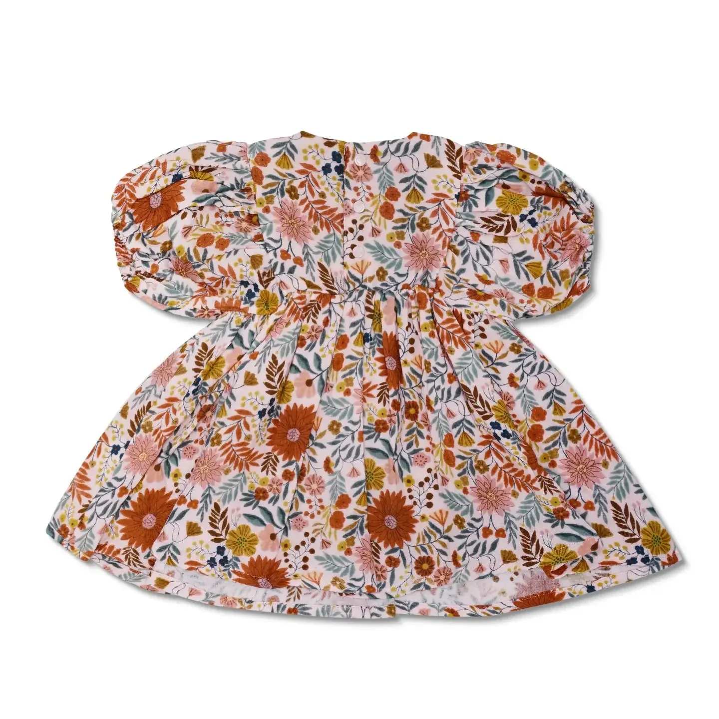 Apple Park Puff Sleeve Zinnia Muslin Dress S1