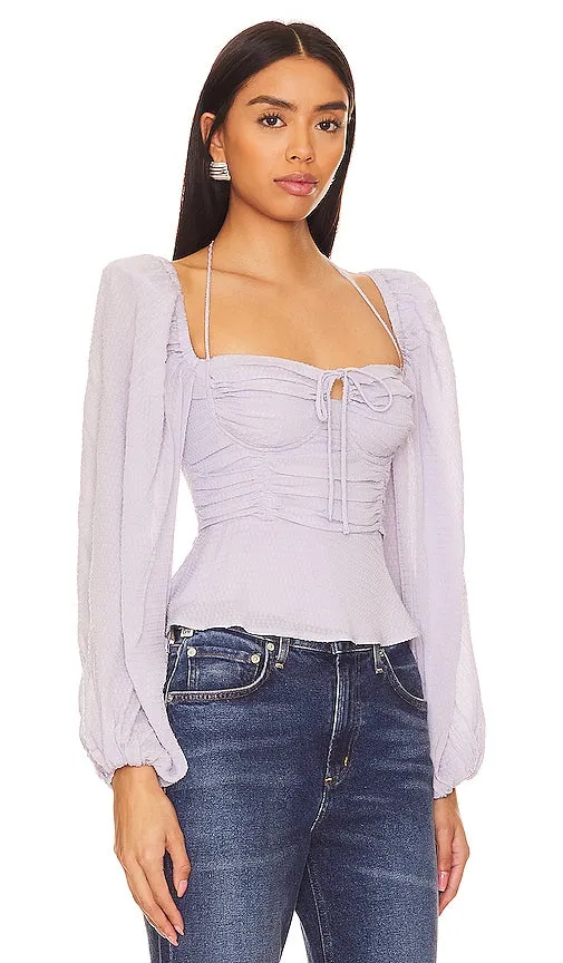 ASTR the Label Roisin Top in Baby Blue