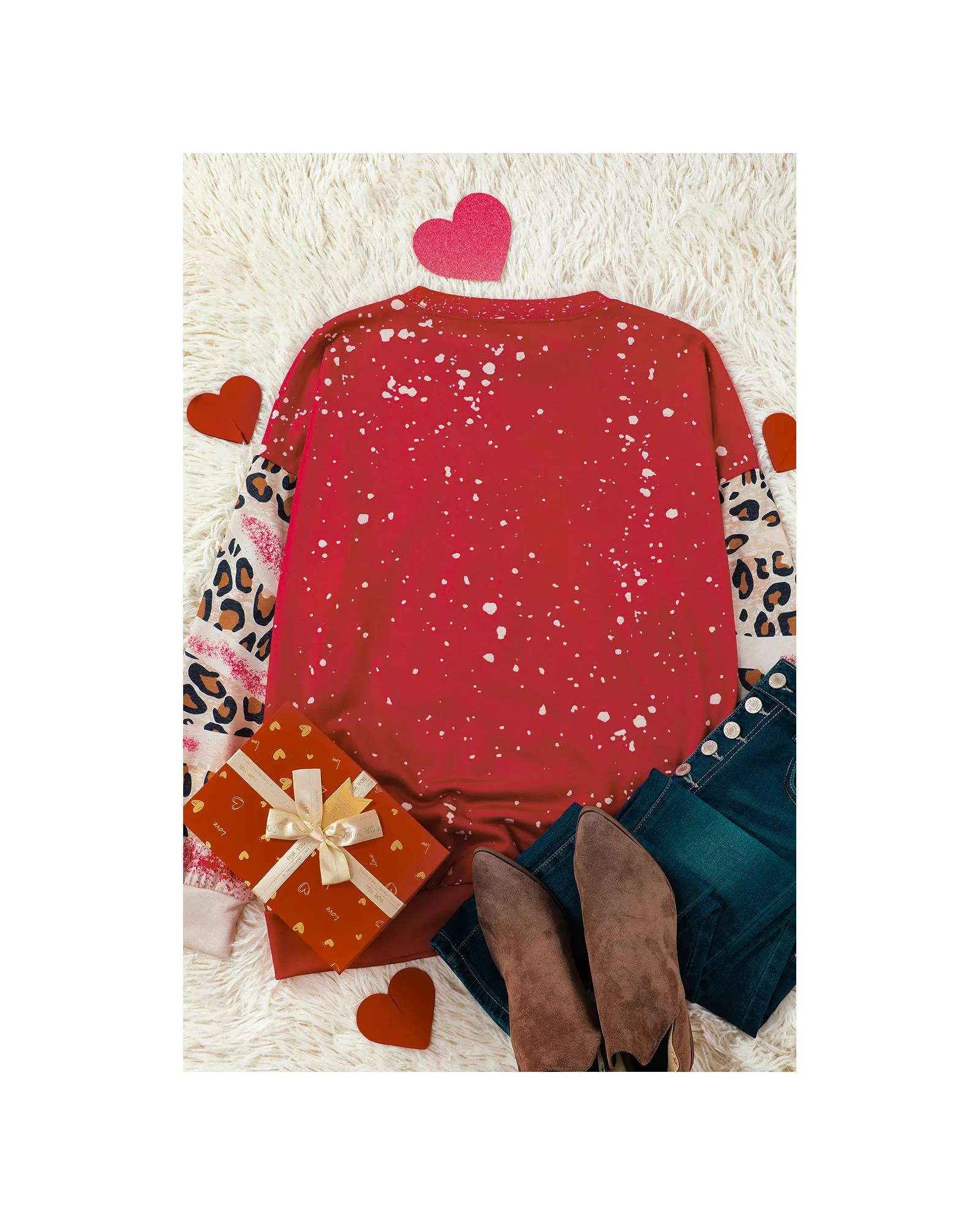 Azura Exchange Leopard LOVE Element Sweatshirt - XL