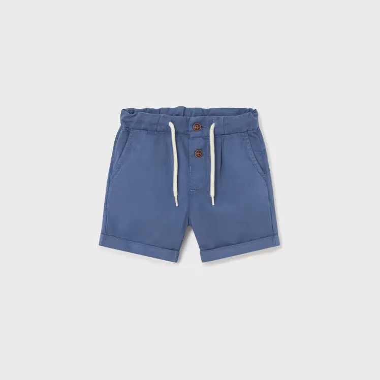 Blue Indigo Linen Shorts