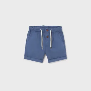 Blue Indigo Linen Shorts