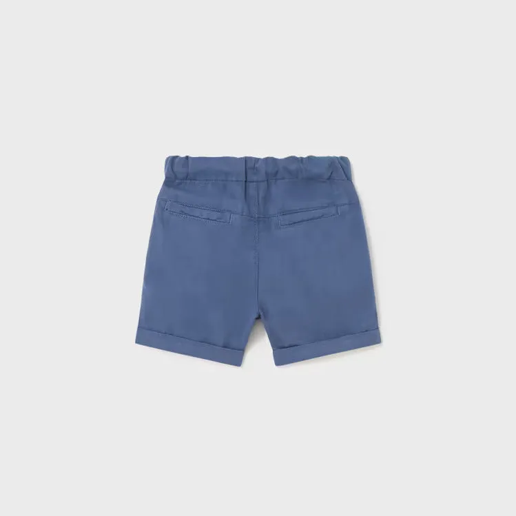 Blue Indigo Linen Shorts