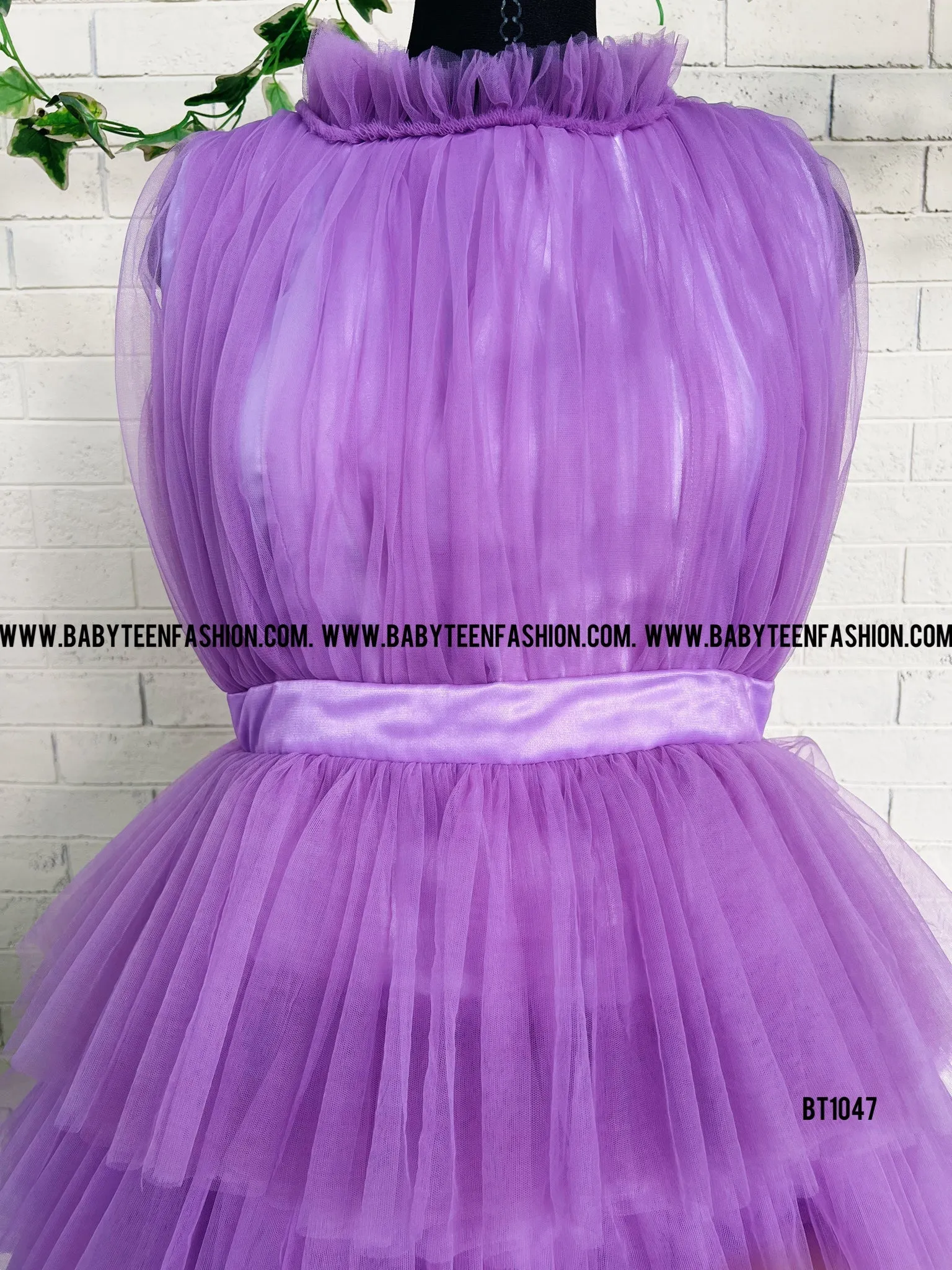 BT1047 Lavender Layers: Playful Mother-Child Ensemble