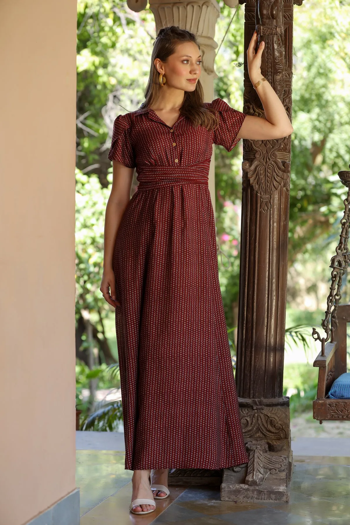 Burgundy Haze Dress