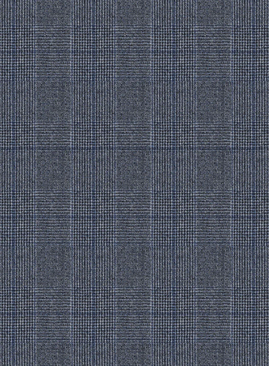 Caccioppoli Carpa Glen Blue Wool Pants