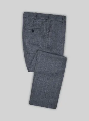 Caccioppoli Carpa Glen Blue Wool Pants