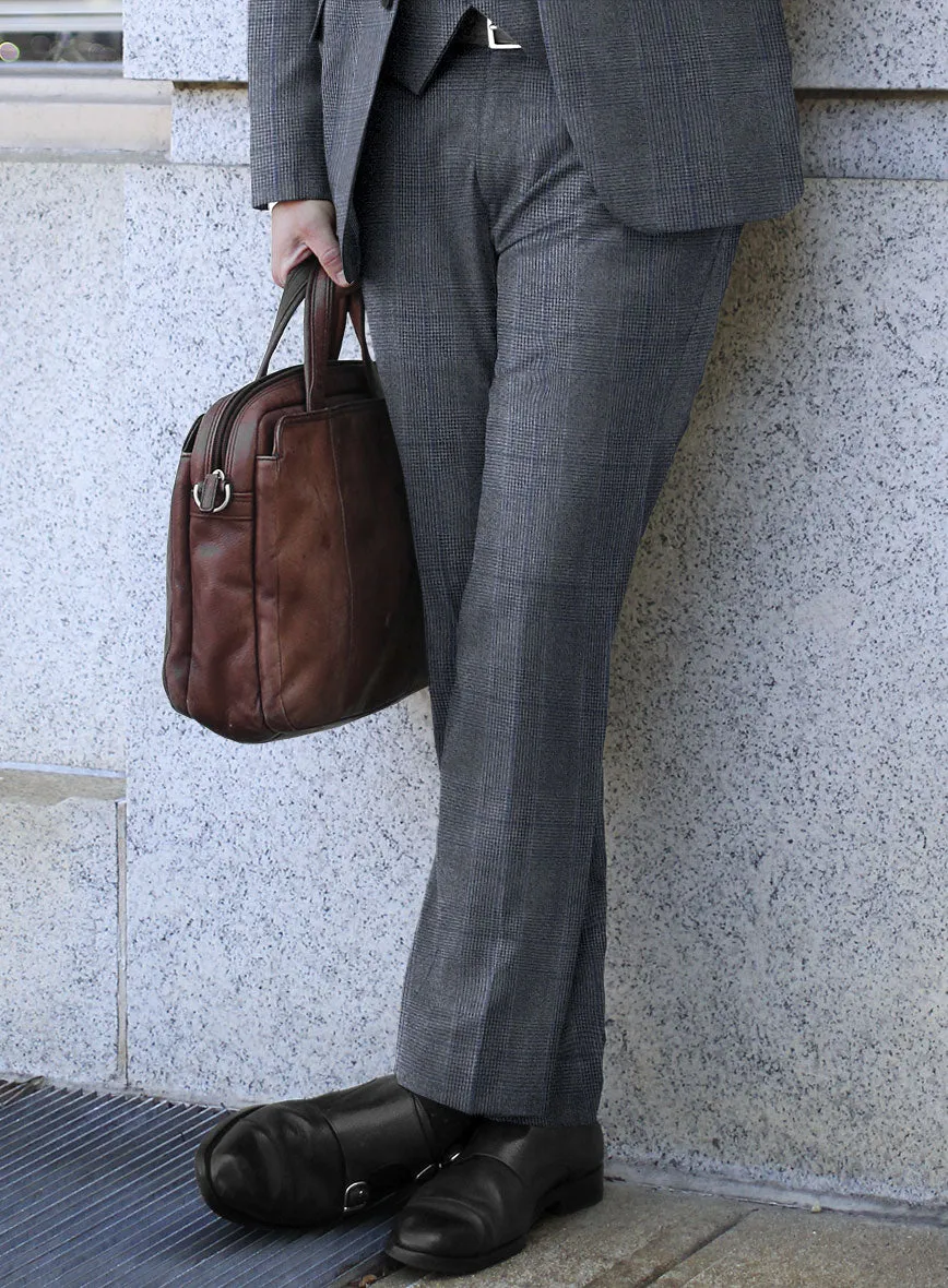 Caccioppoli Carpa Glen Blue Wool Pants