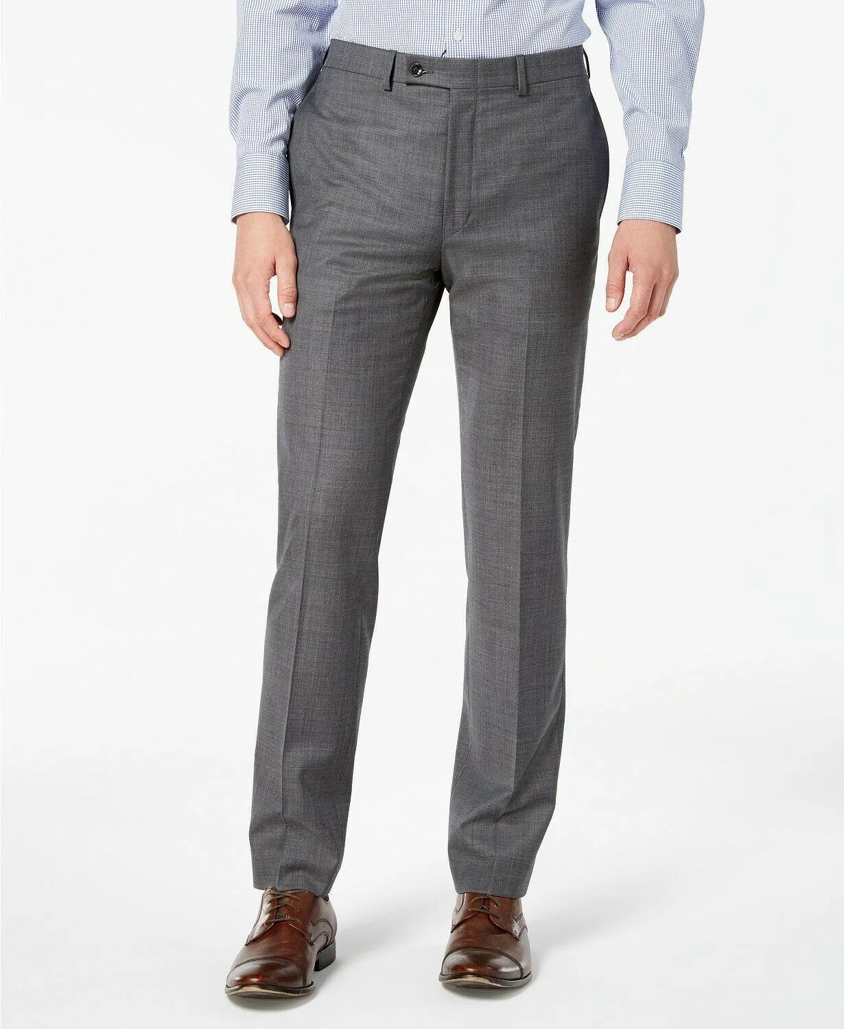 Calvin Klein Mens Slim fit Dress Pants 33 / 30 Grey Stretch