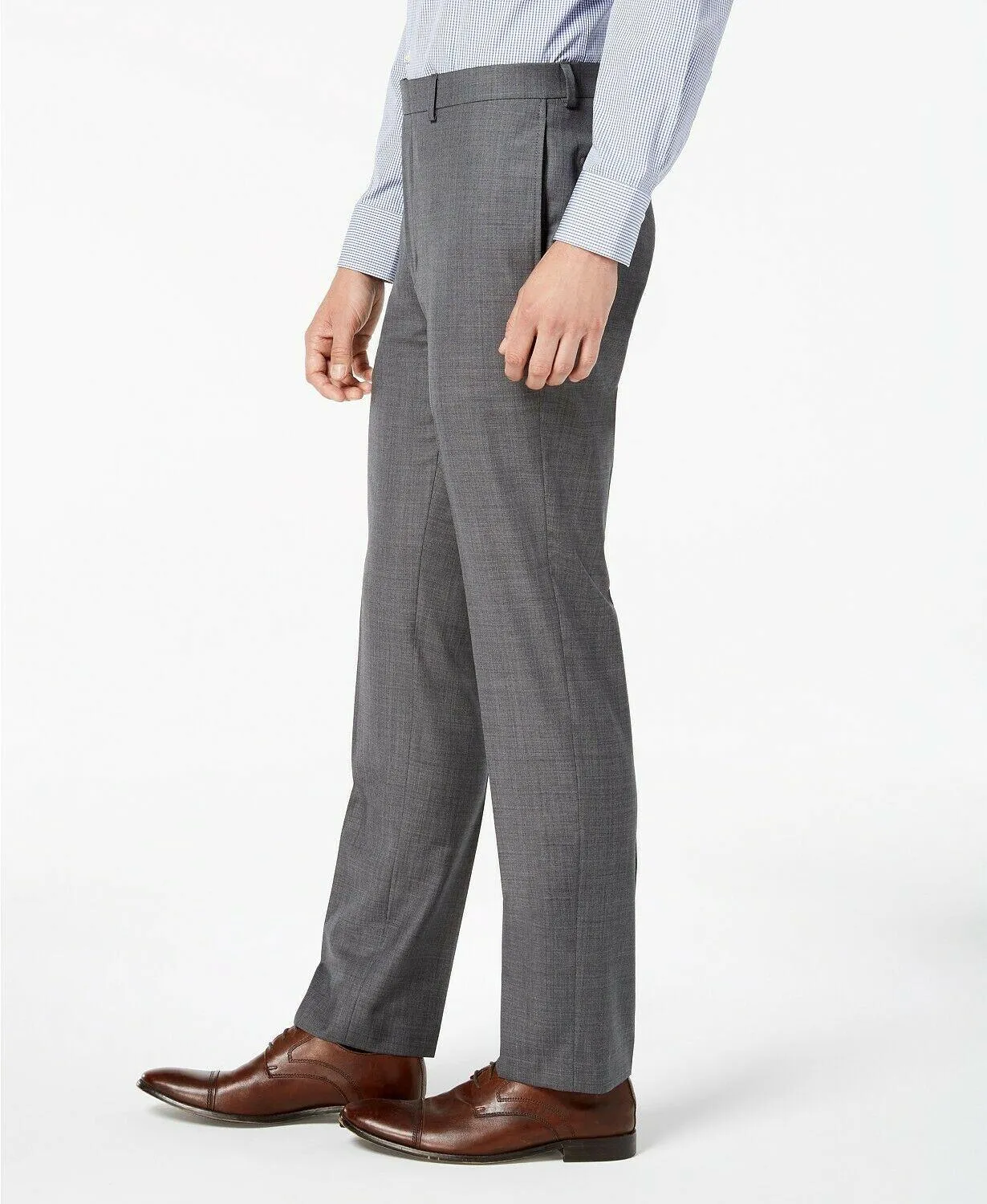 Calvin Klein Mens Slim fit Dress Pants 33 / 30 Grey Stretch