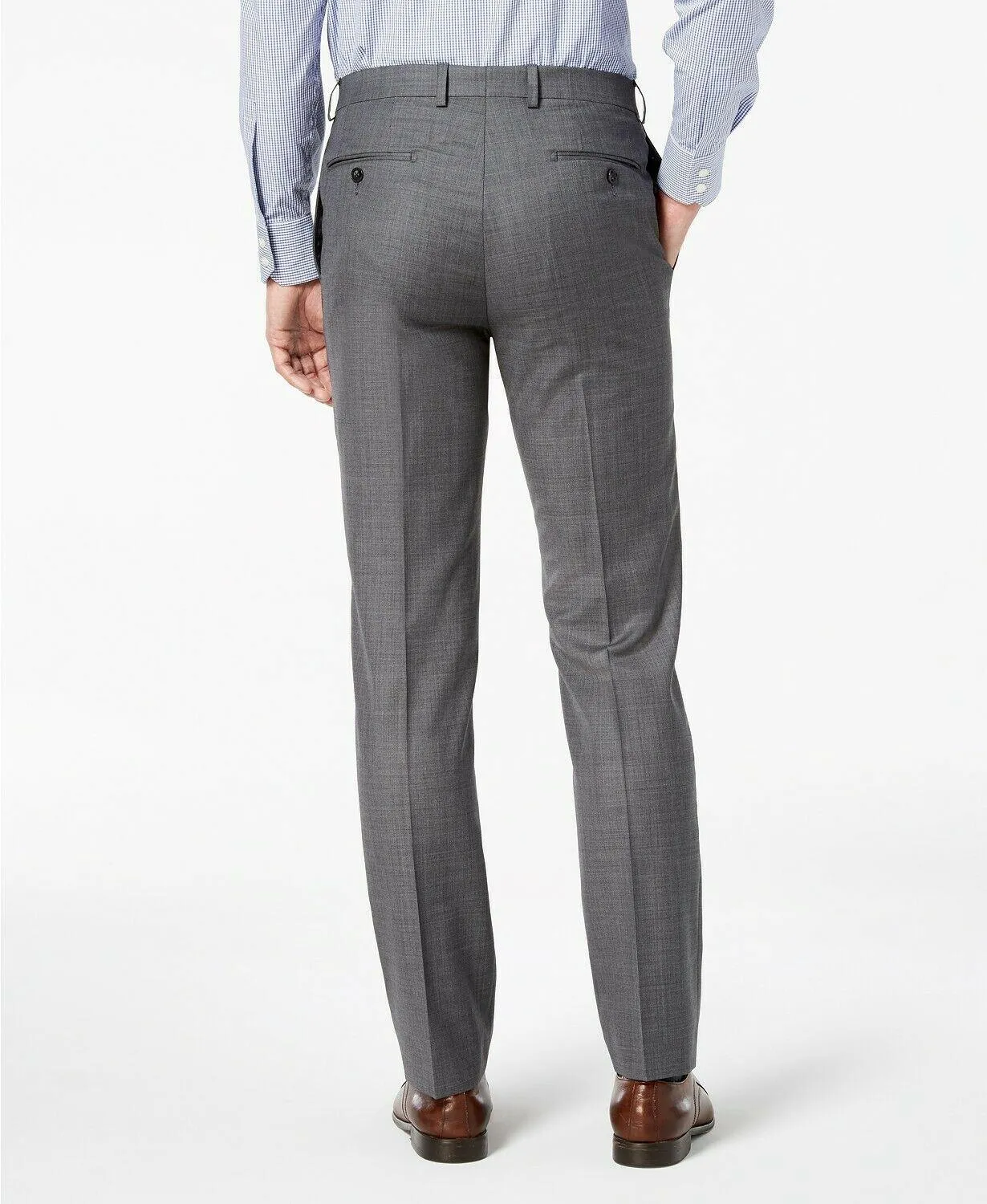 Calvin Klein Mens Slim fit Dress Pants 33 / 30 Grey Stretch