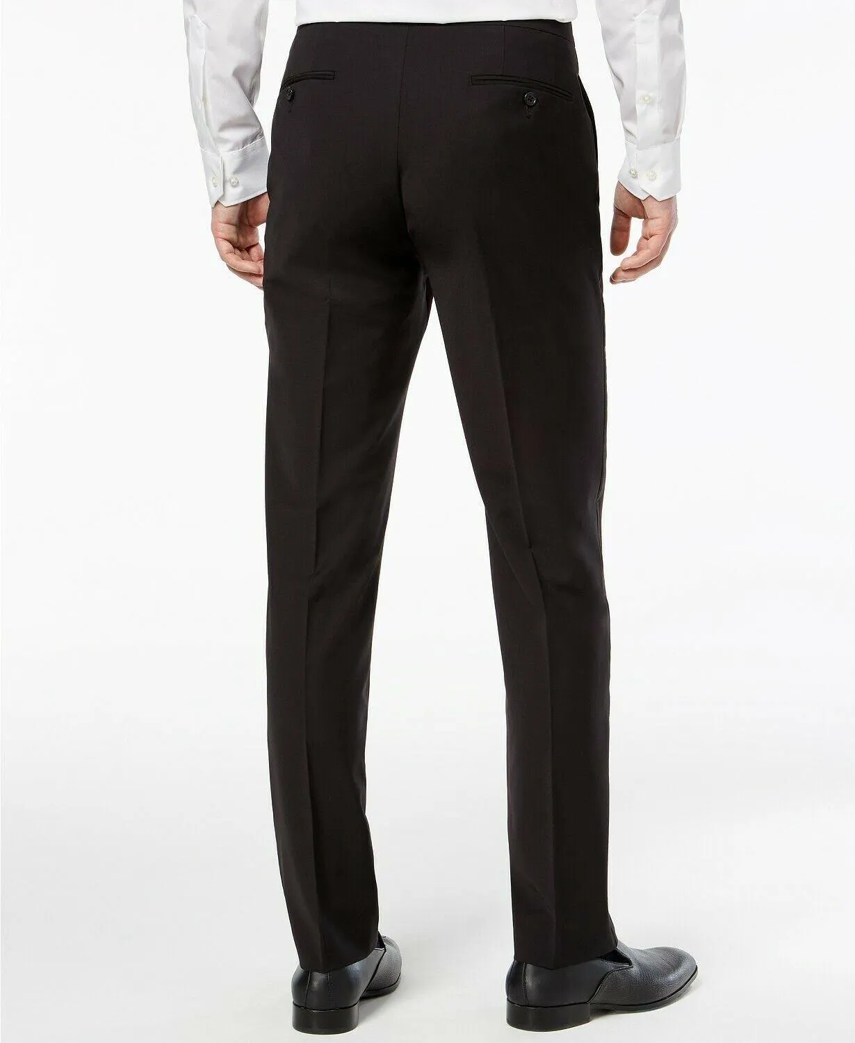 Calvin Klein Men's Slim-Fit Infinite Stretch Black Tuxedo Pants 34 x 30