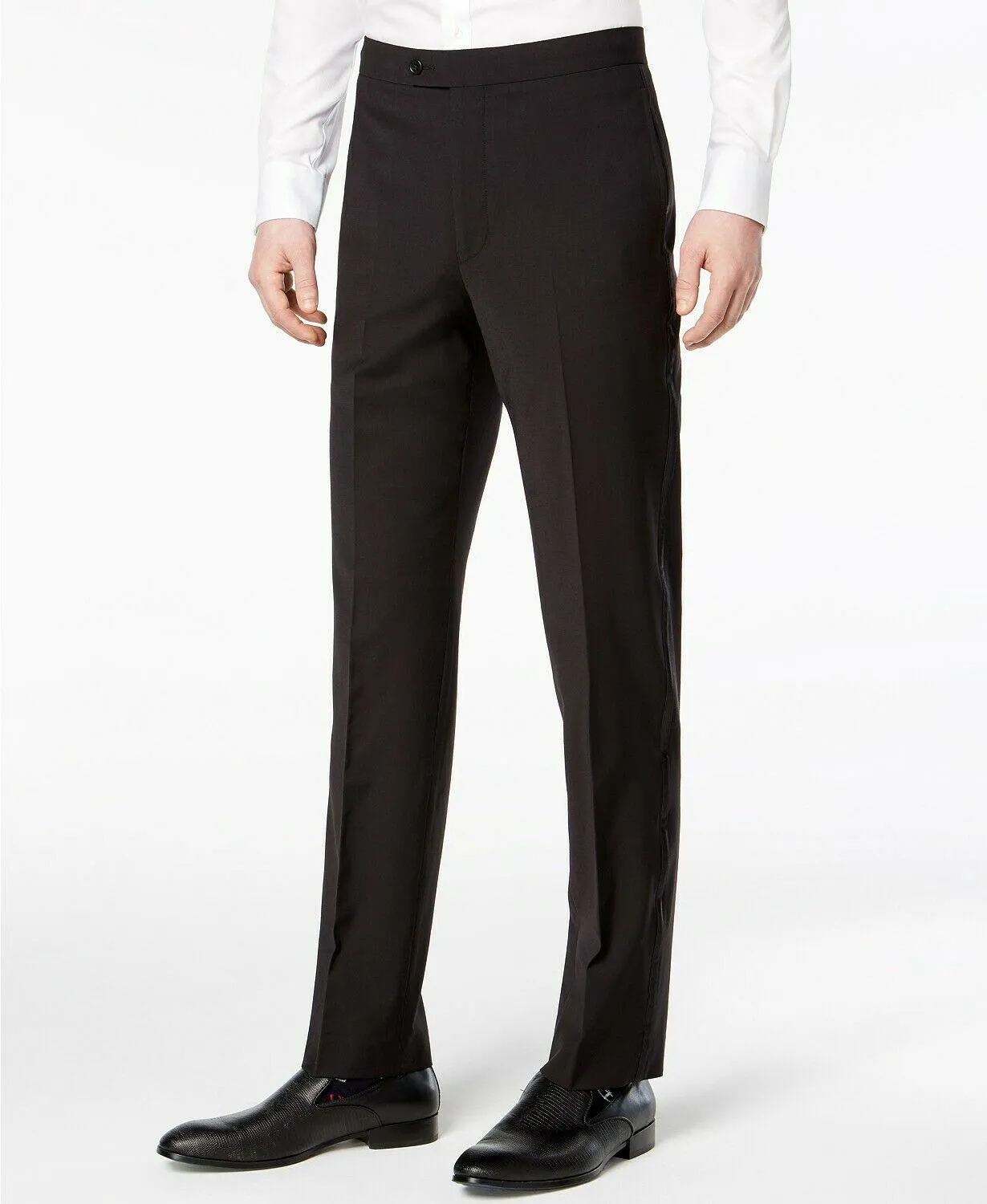 Calvin Klein Men's Slim-Fit Infinite Stretch Black Tuxedo Pants 34 x 30