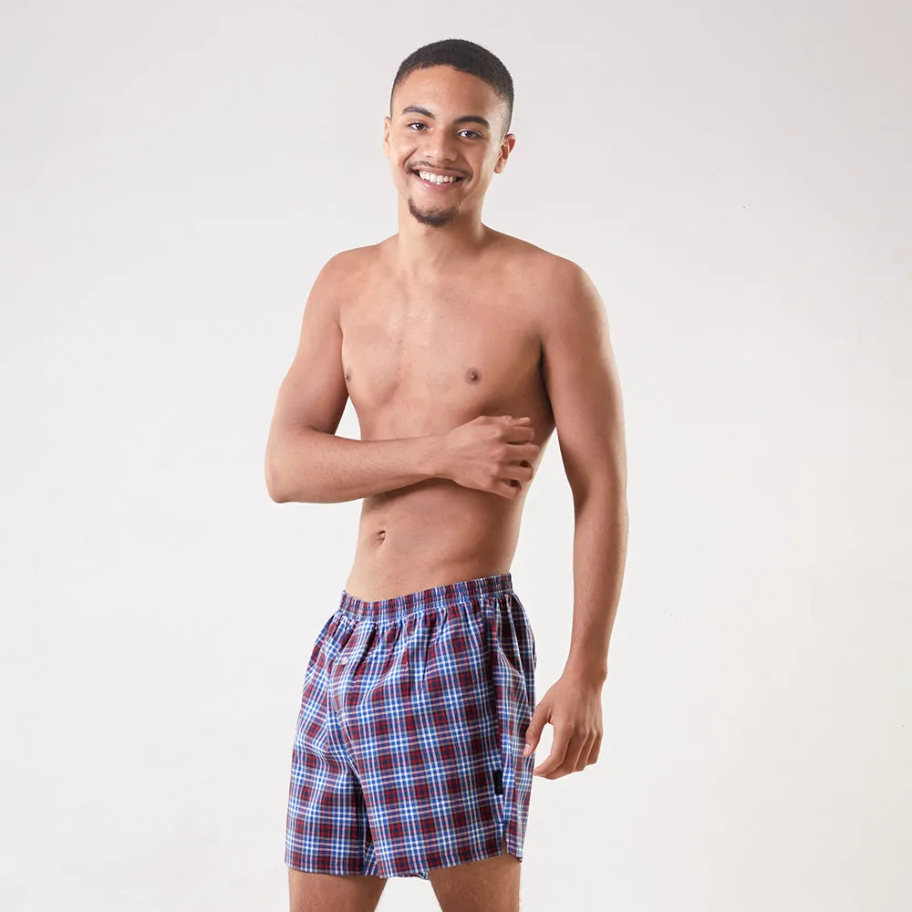 Comfy lounge Navy Red checks