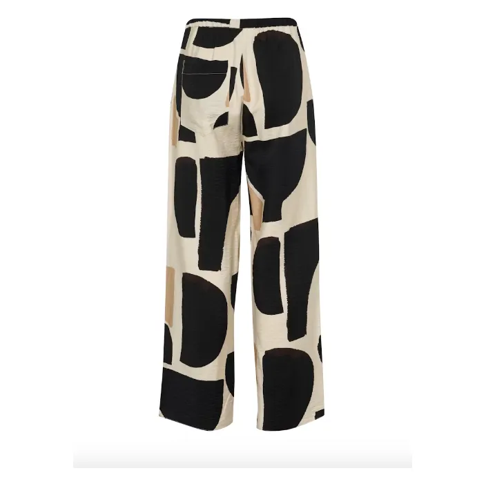 CominoIW Wide Leg Trousers Camel/Black
