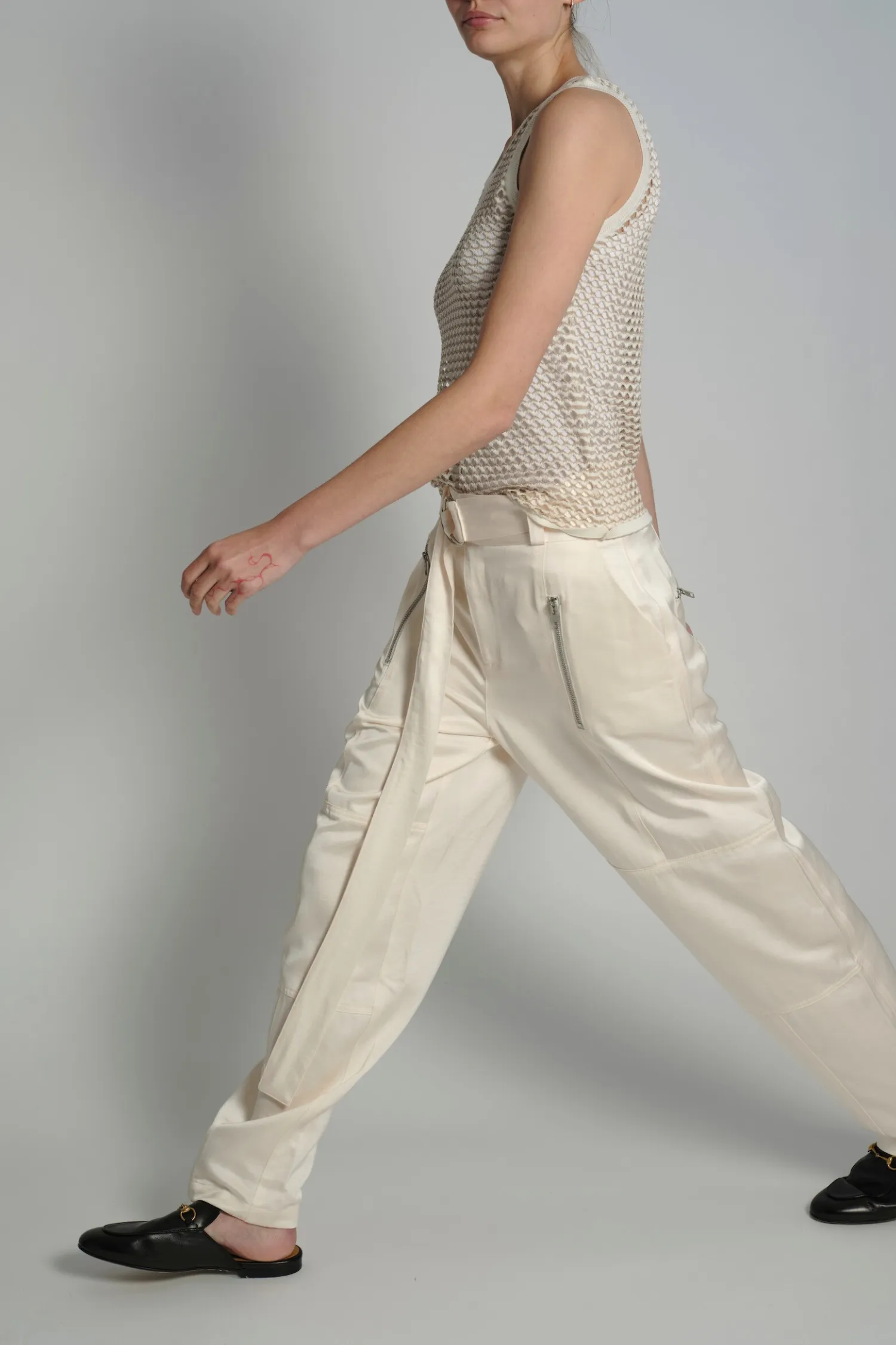 Courtney Mid Rise Charmeuse Pant
