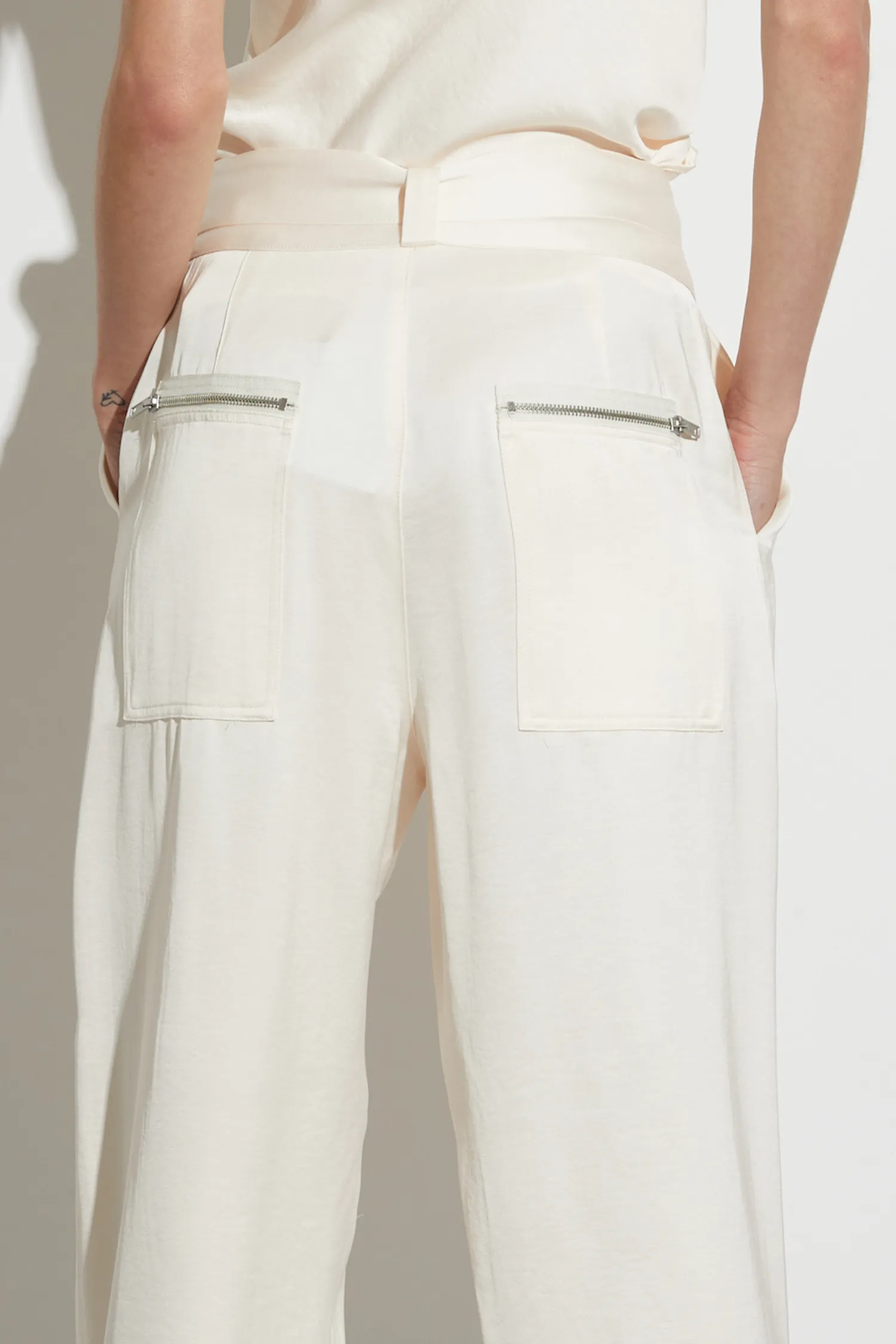 Courtney Mid Rise Charmeuse Pant