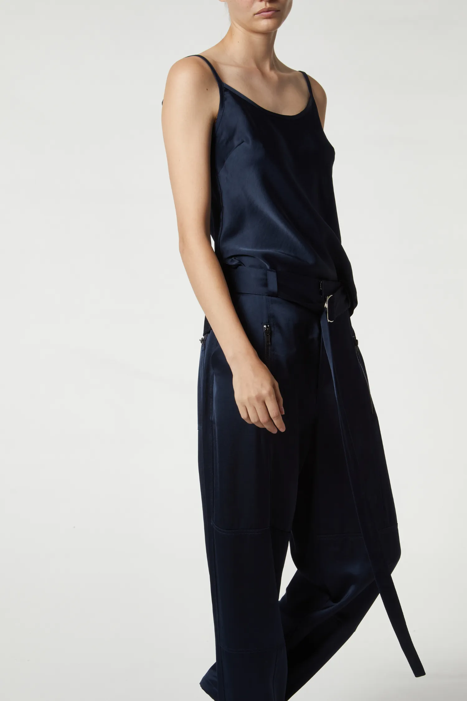 Courtney Mid Rise Charmeuse Pant