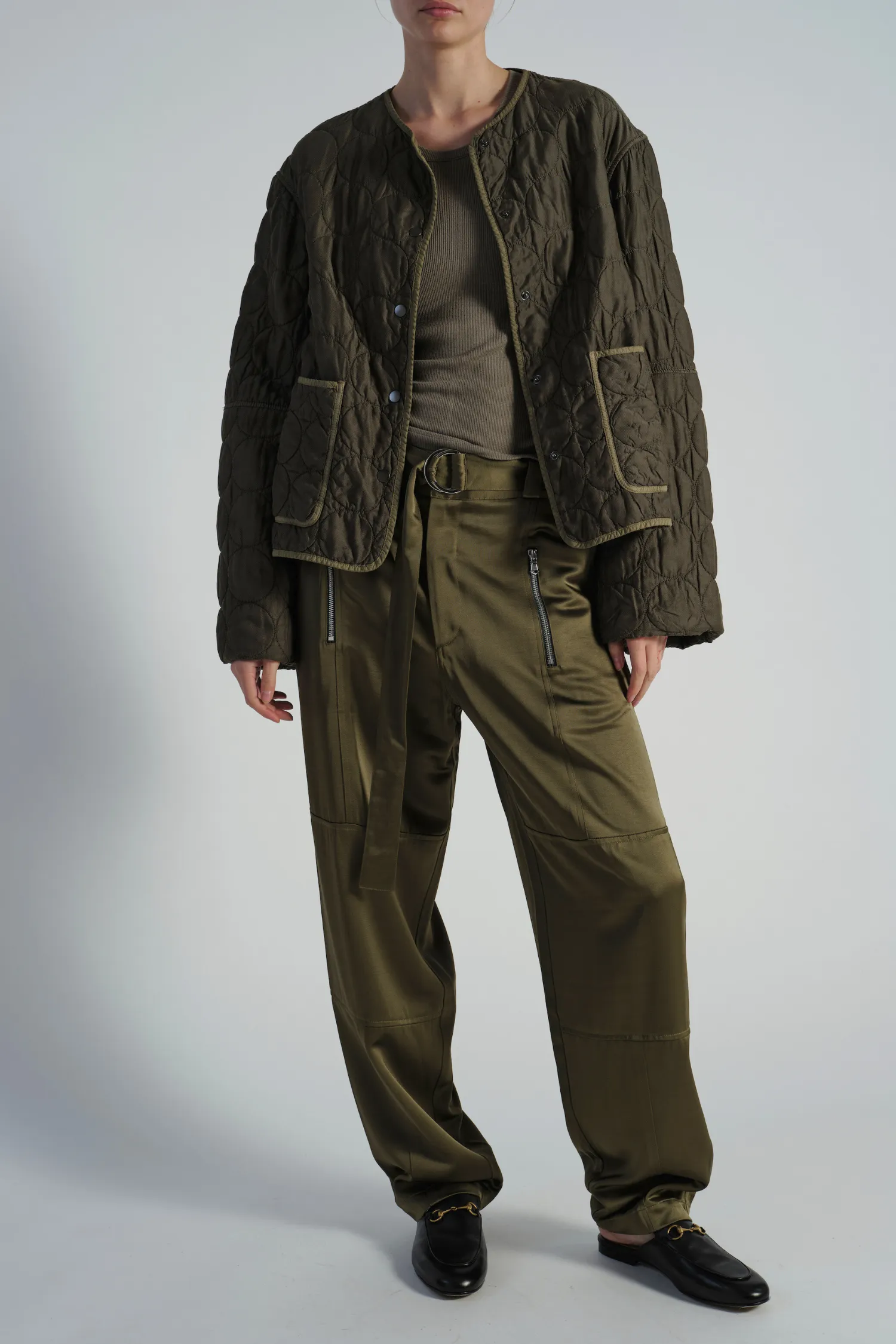 Courtney Mid Rise Charmeuse Pant