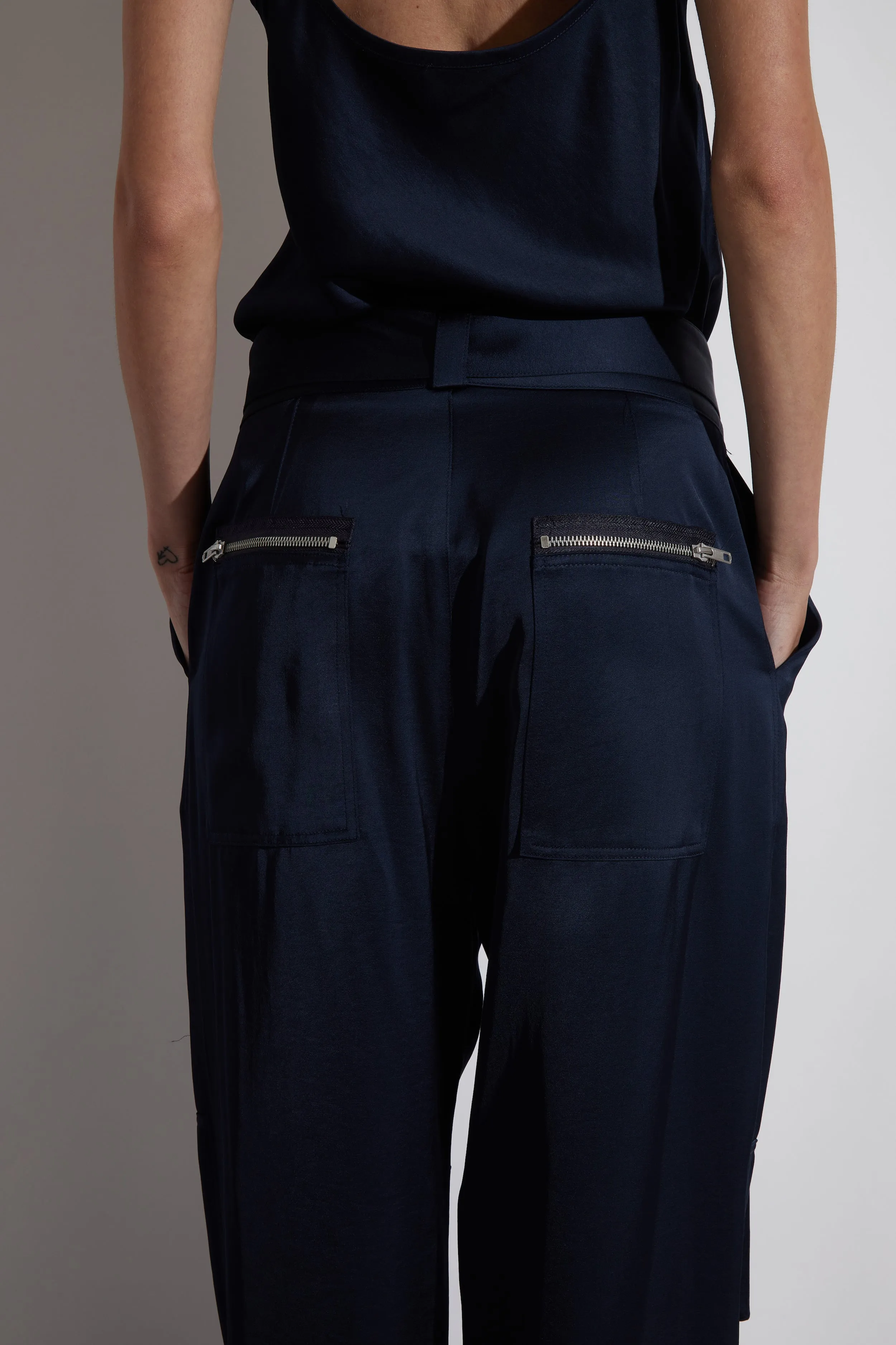Courtney Mid Rise Charmeuse Pant