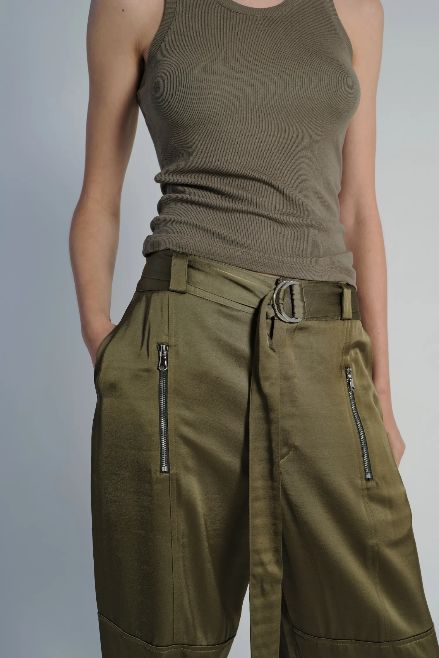 Courtney Mid Rise Charmeuse Pant
