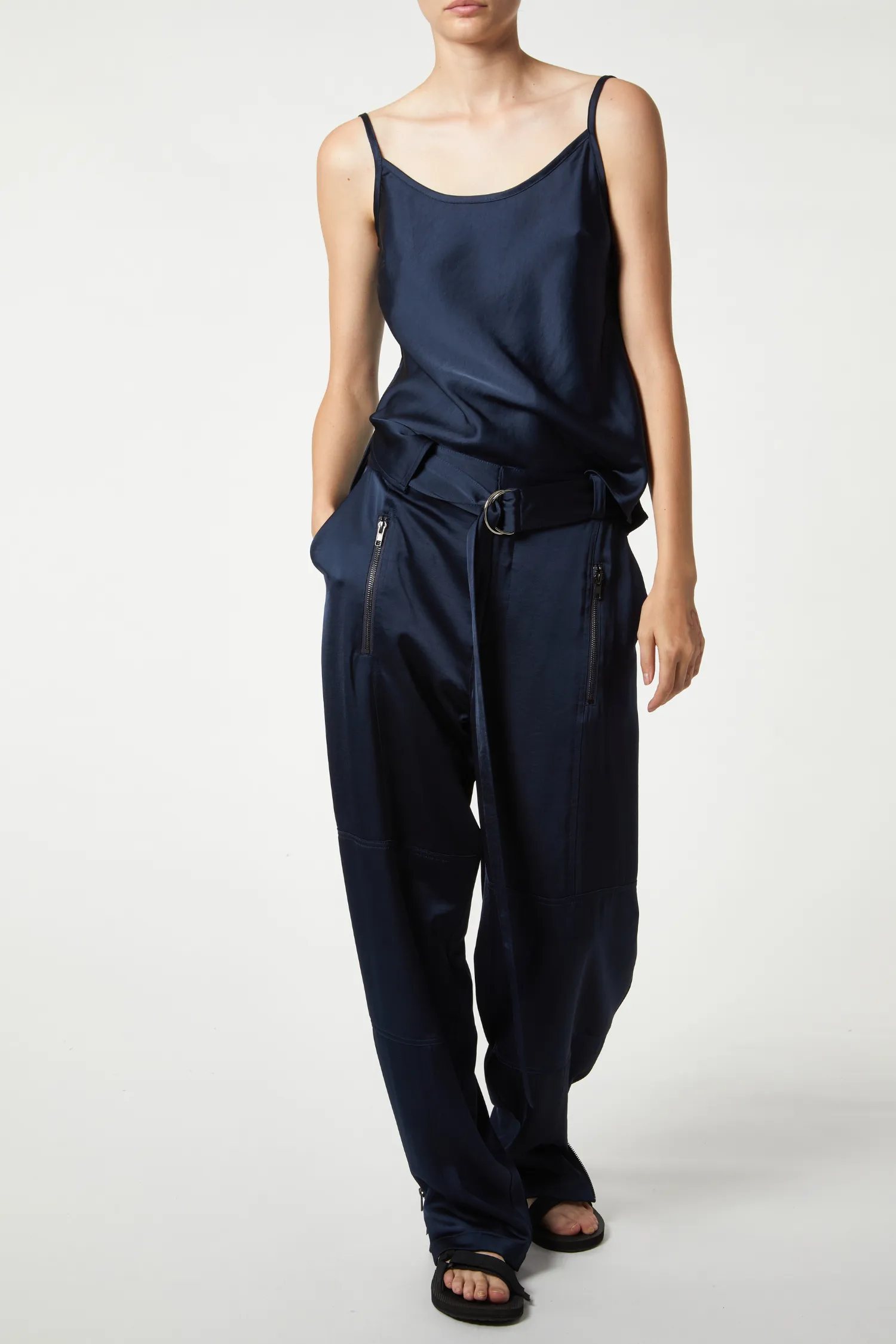 Courtney Mid Rise Charmeuse Pant