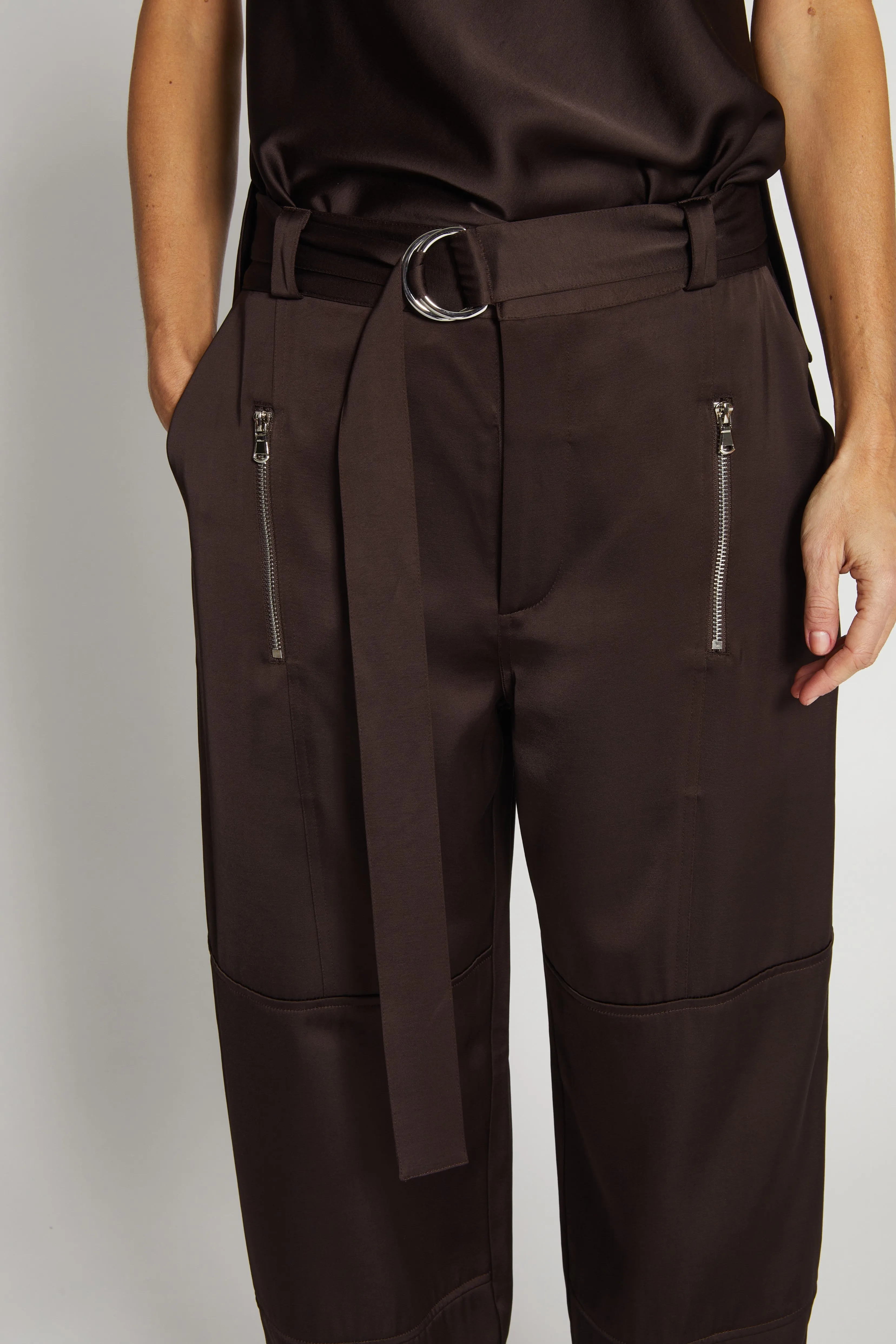 Courtney Mid Rise Charmeuse Pant