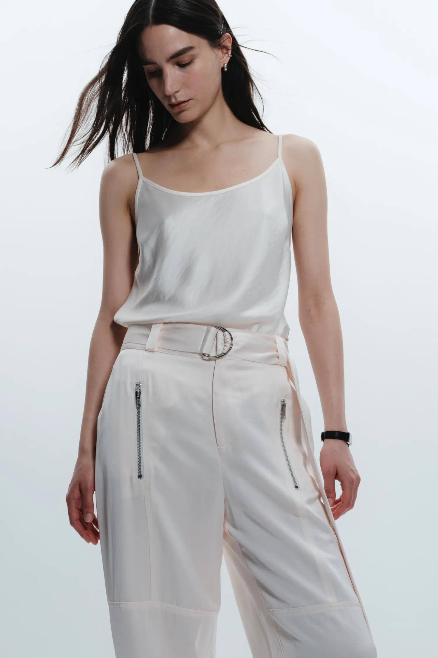 Courtney Mid Rise Charmeuse Pant