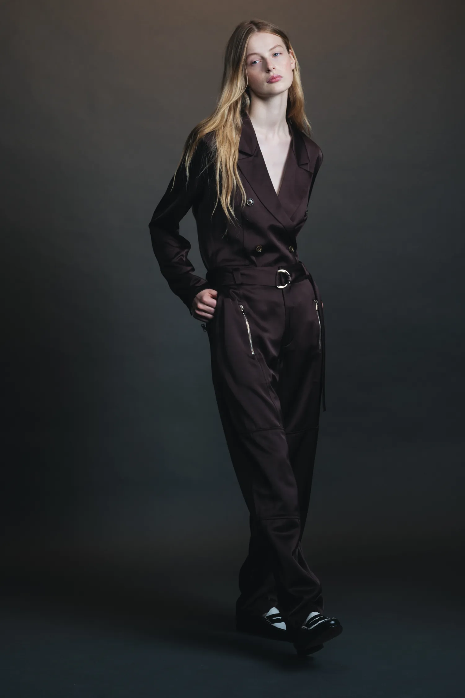 Courtney Mid Rise Charmeuse Pant