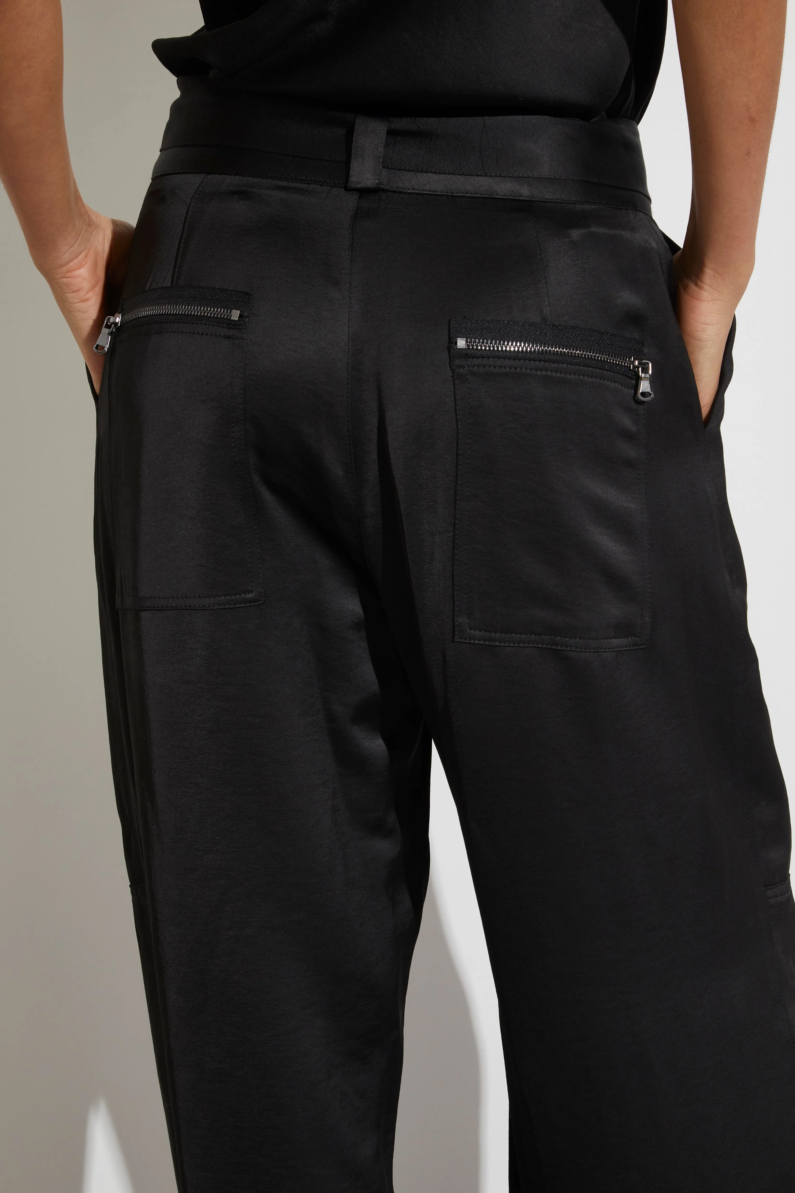 Courtney Mid Rise Charmeuse Pant