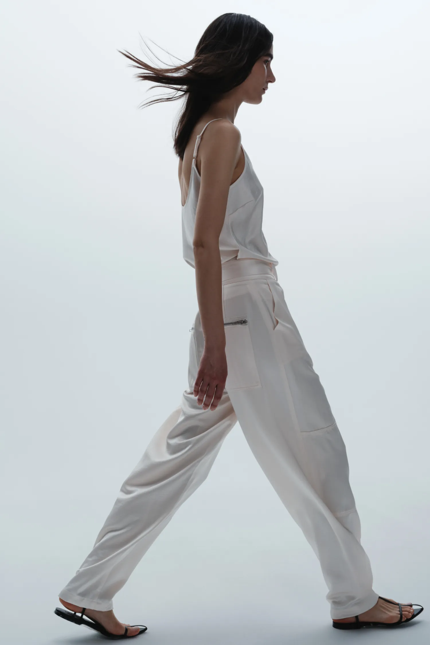 Courtney Mid Rise Charmeuse Pant