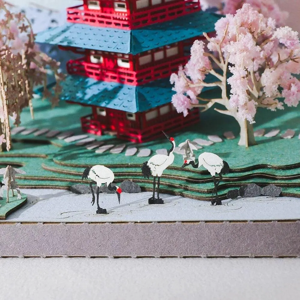 DIY Paper Craft Kit 3D Paper Crafts Mount Fuji Landscape 3D Origami Kits Paper Cut Best Birthday Gifts Creative Gift Ideas Return Gifts