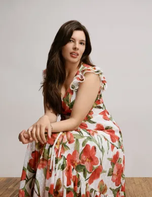 Drawstring Waist Tiered Maxi Dress