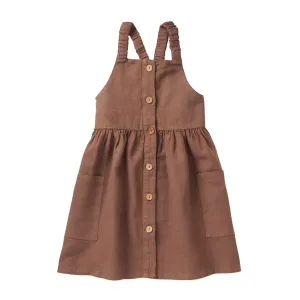 Dress Pinafore Linen Warm Earth