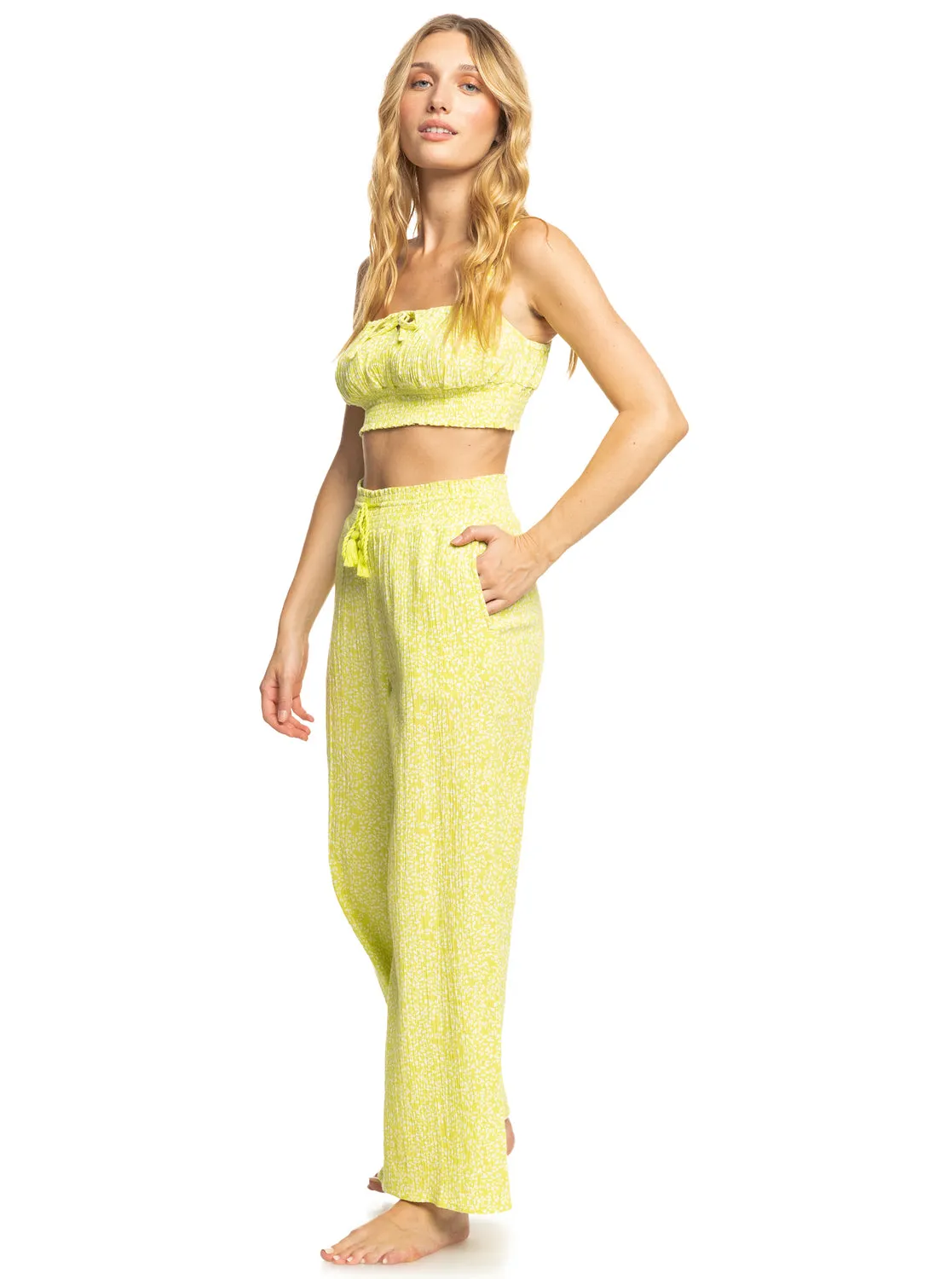 Drift Away Beach Pants - Daiquiri Green Sea Spray