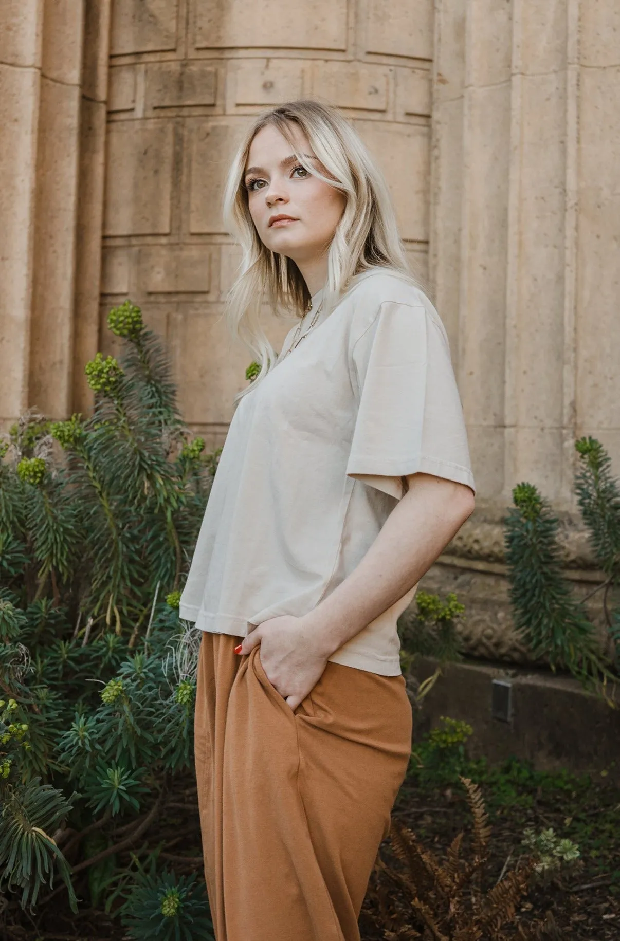 Easy Relaxed Tee (Light Sand)