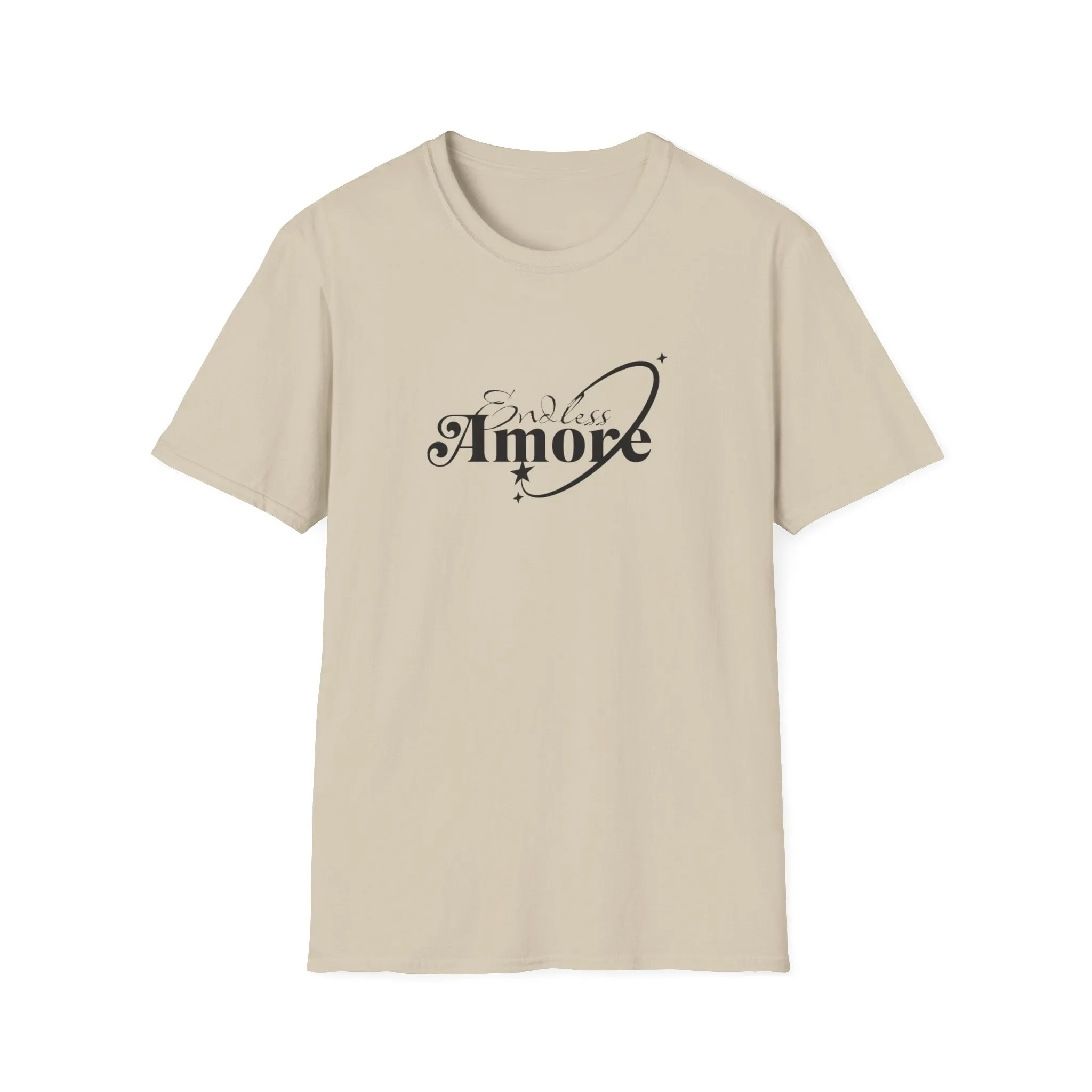 Endless Amore Women's Tee - Soft Beige Speckled Cotton T-Shirt