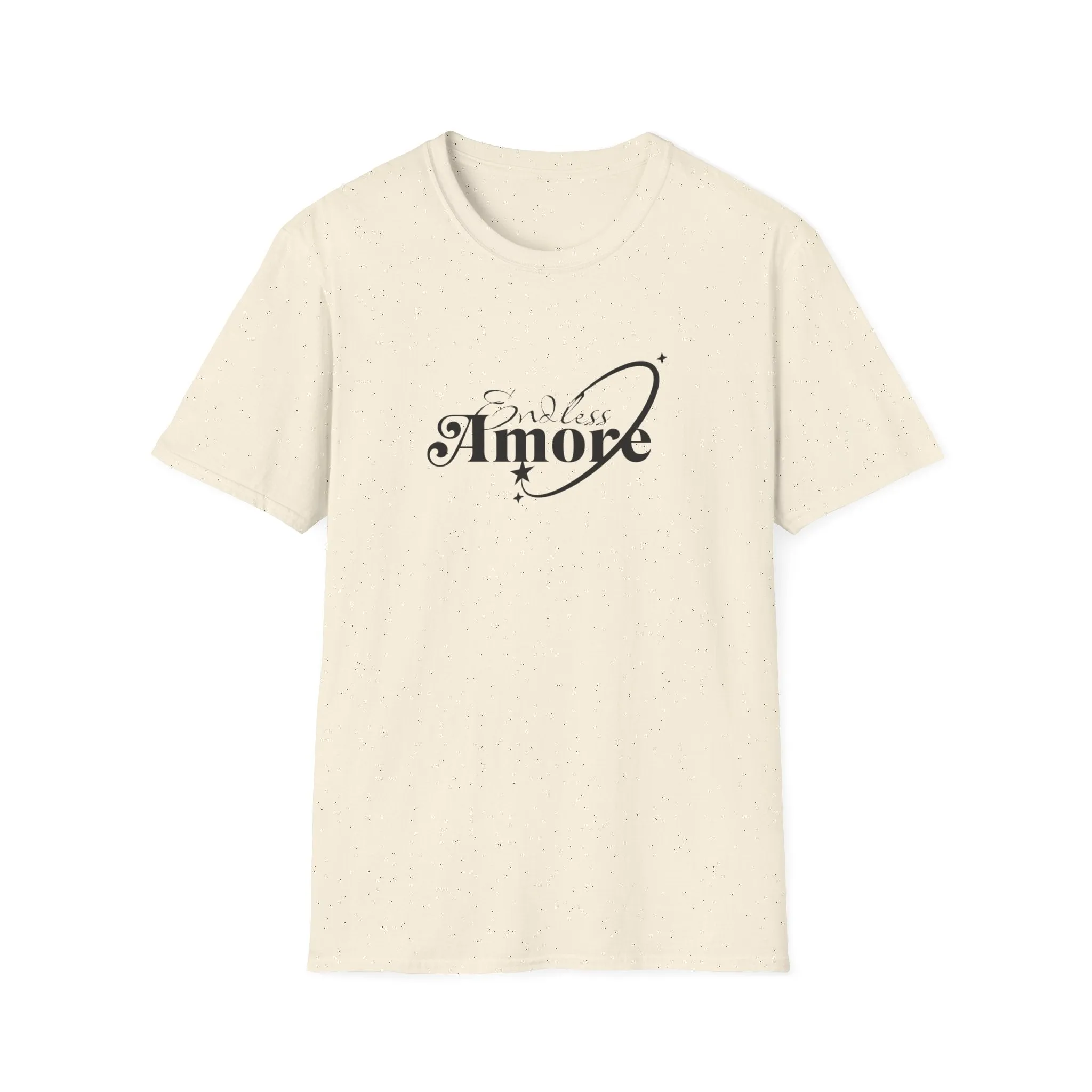 Endless Amore Women's Tee - Soft Beige Speckled Cotton T-Shirt