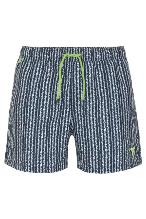 Fred Mello Blue Polyester Men Swim Short