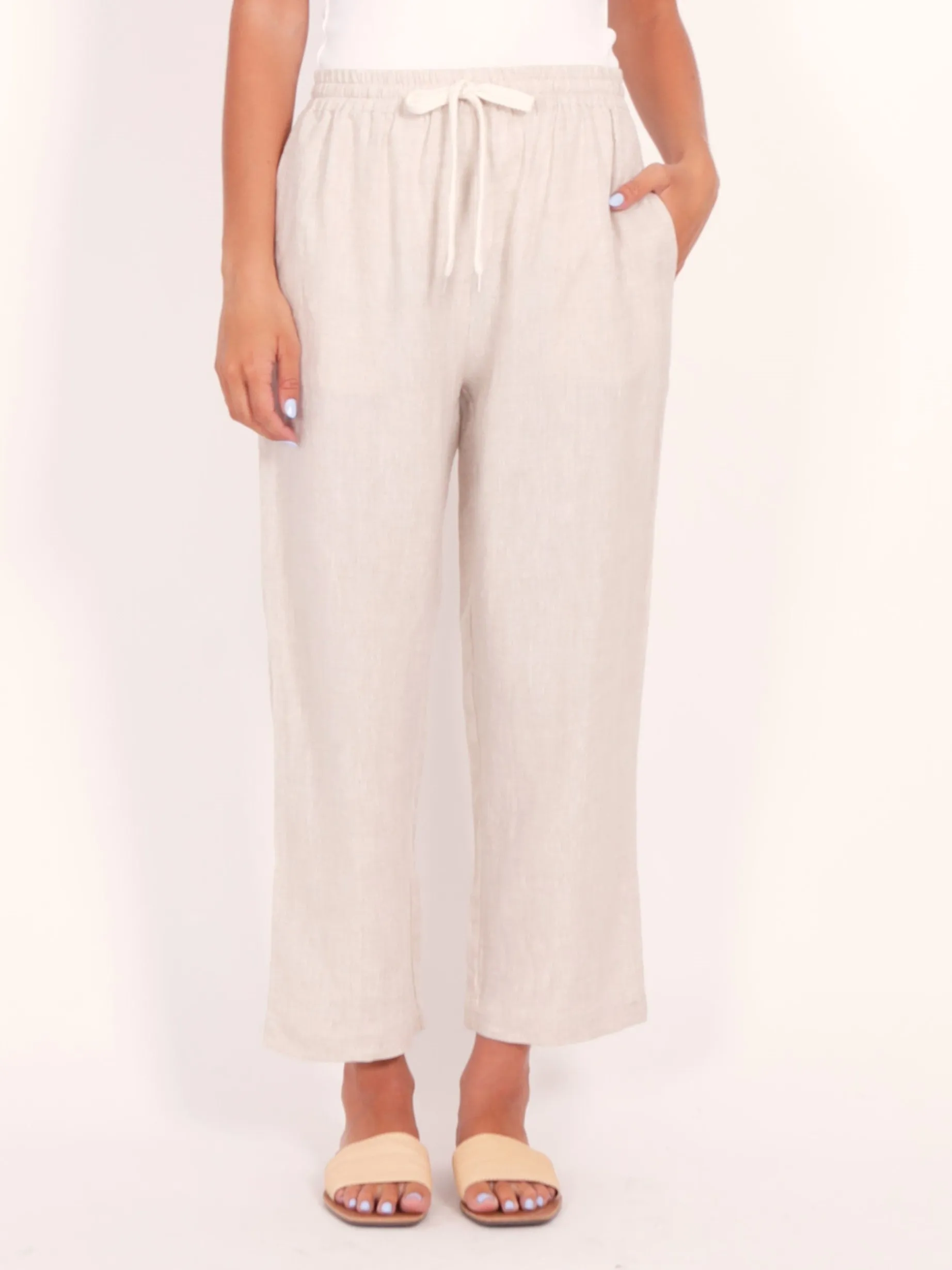 G7 Lucy Linen Pant - Sand