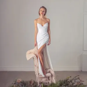 Graceful Side Slit Bridal Gown