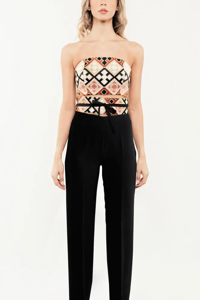 Jahan Bustier Set - Pink