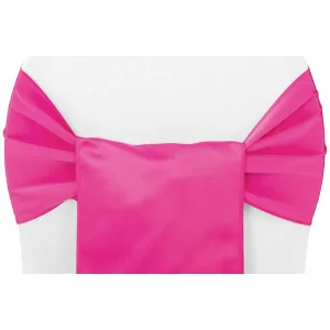 Lamour Satin Chair Sash - Fuchsia