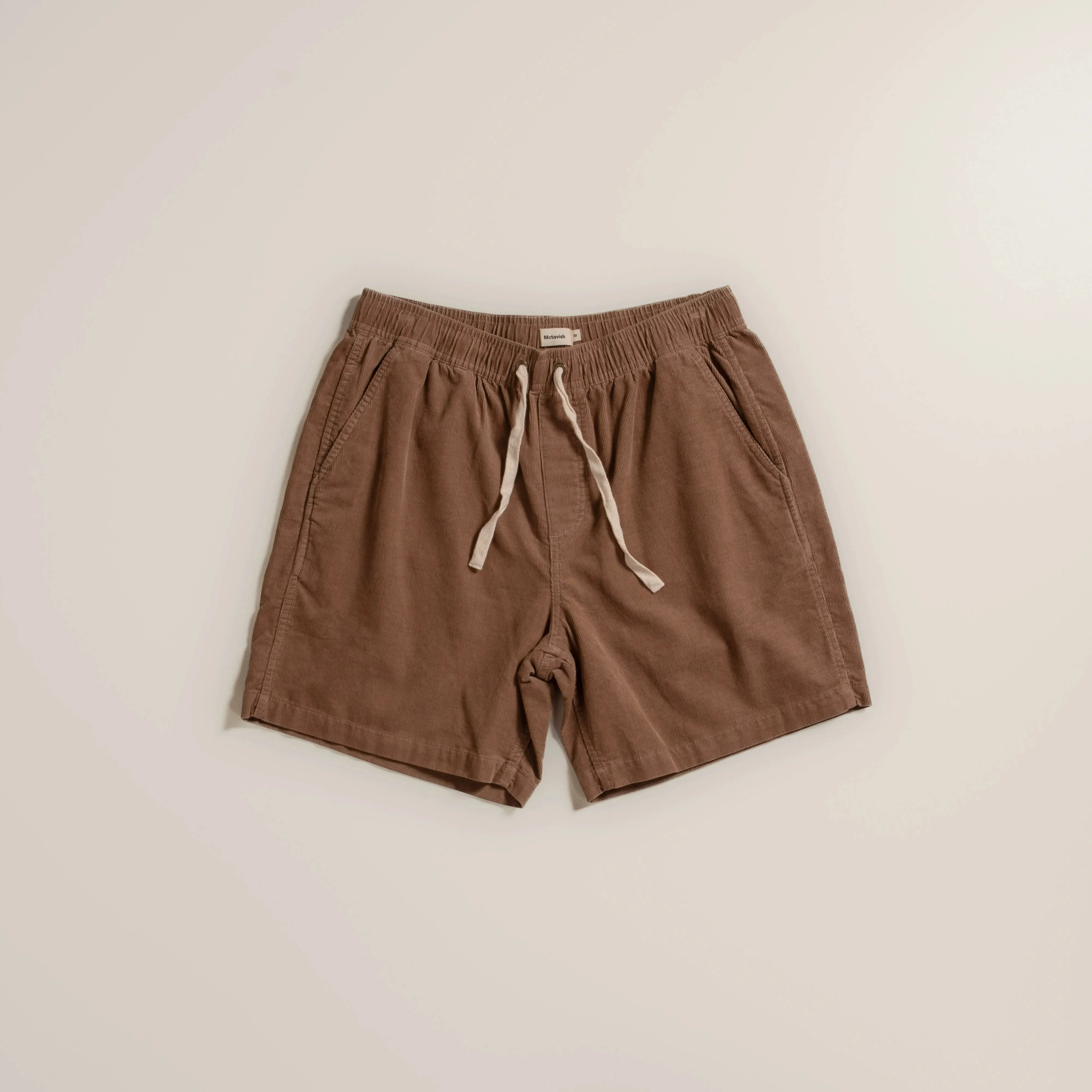 McTAVISH - Cord Shorts - DARK TAN
