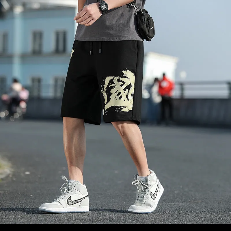 Men Casual Shorts Summer Loose Sporty Trendy knee length Shorts