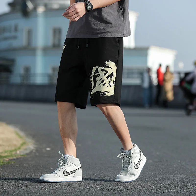 Men Casual Shorts Summer Loose Sporty Trendy knee length Shorts