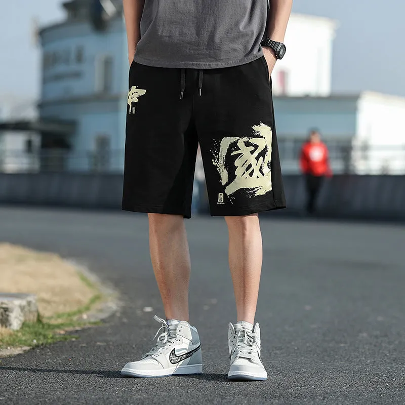 Men Casual Shorts Summer Loose Sporty Trendy knee length Shorts