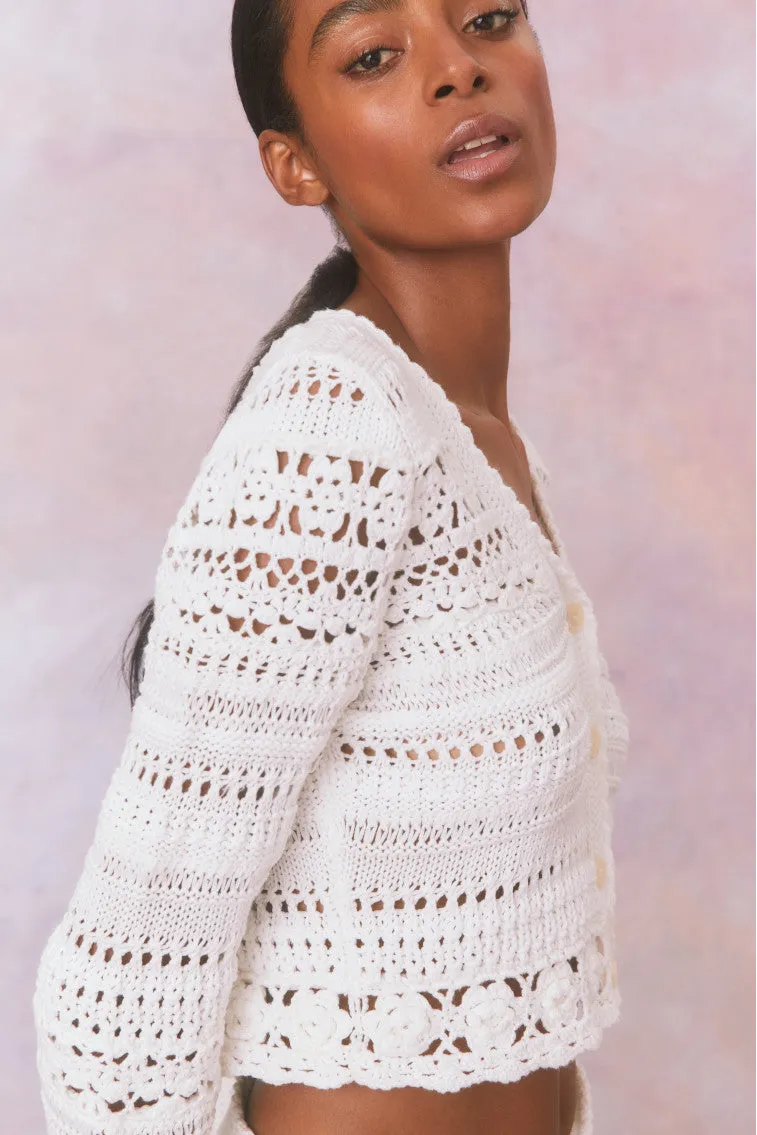 Middleton Cotton Crochet Cardigan