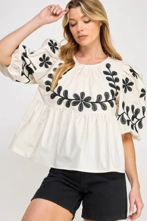 Midnight Bloom Blouse