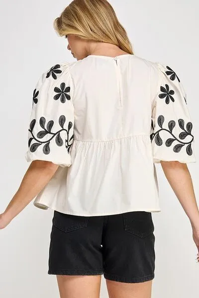 Midnight Bloom Blouse